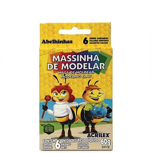 Foto do Produto MASSA MODELAR PQ 60G CJ/6 ACRILEX 07060